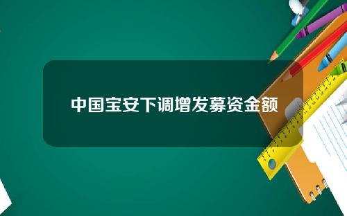 中国宝安下调增发募资金额