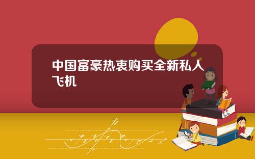中国富豪热衷购买全新私人飞机