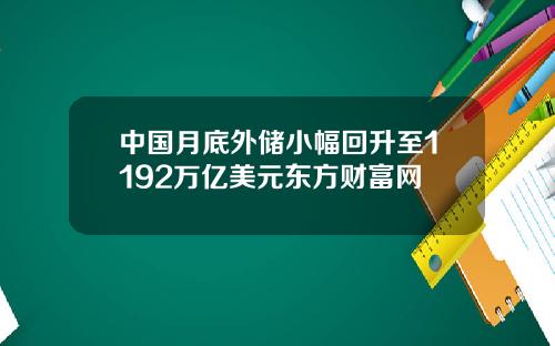 中国月底外储小幅回升至1192万亿美元东方财富网