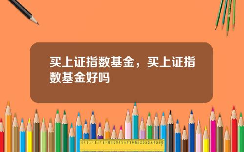 买上证指数基金,买上证指数基金好吗