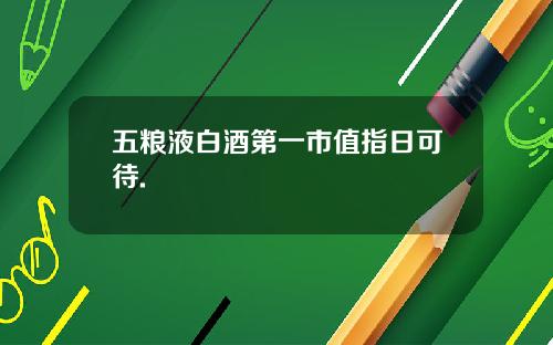 五粮液白酒第一市值指日可待.
