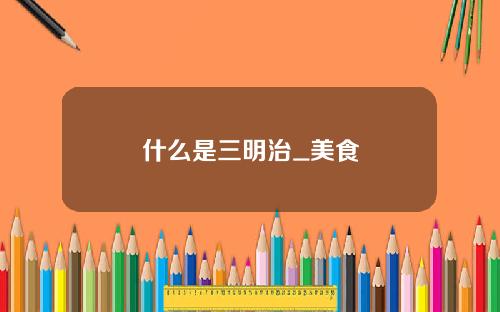 什么是三明治_美食