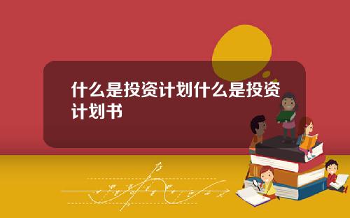 什么是投资计划什么是投资计划书