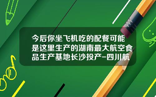 今后你坐飞机吃的配餐可能是这里生产的湖南最大航空食品生产基地长沙投产-四川航空重庆空港配餐服务有限公司