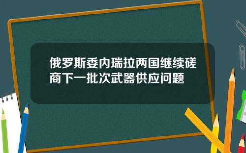 俄罗斯委内瑞拉两国继续磋商下一批次武器供应问题