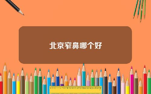 北京窄鼻哪个好