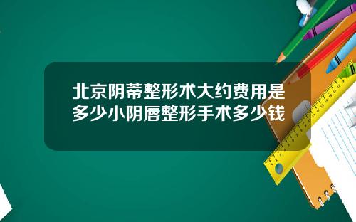 北京阴蒂整形术大约费用是多少小阴唇整形手术多少钱