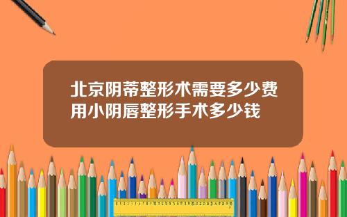 北京阴蒂整形术需要多少费用小阴唇整形手术多少钱