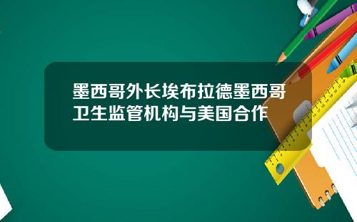 墨西哥外长埃布拉德墨西哥卫生监管机构与美国合作