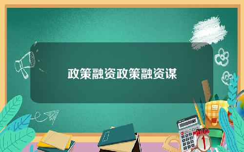 政策融资政策融资谋