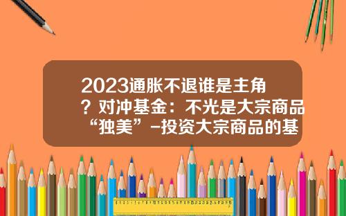 2023通胀不退谁是主角？对冲基金：不光是大宗商品“独美”-投资大宗商品的基金