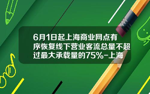 6月1日起上海商业网点有序恢复线下营业客流总量不超过最大承载量的75%-上海商业网点发展实业股份有限公司