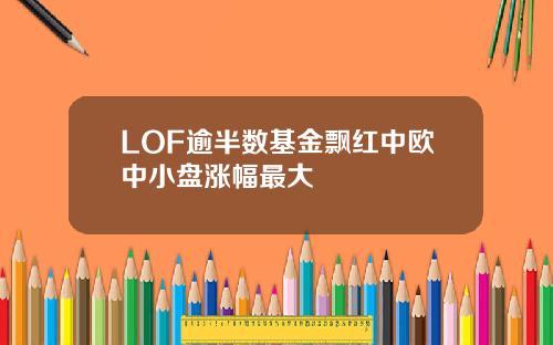 LOF逾半数基金飘红中欧中小盘涨幅最大