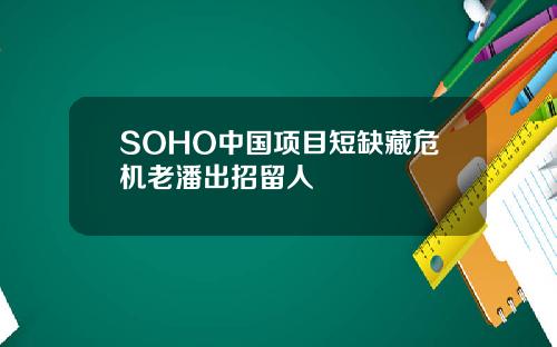 SOHO中国项目短缺藏危机老潘出招留人