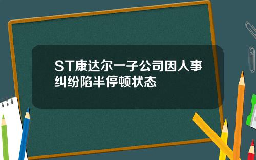 ST康达尔一子公司因人事纠纷陷半停顿状态