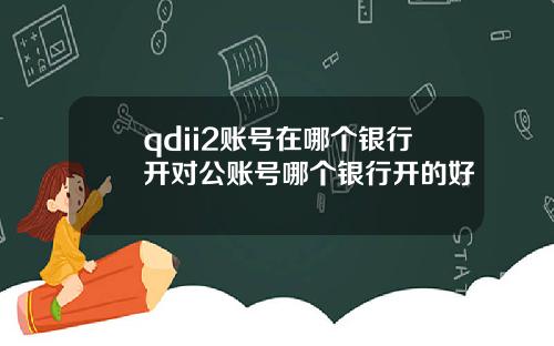 qdii2账号在哪个银行开对公账号哪个银行开的好