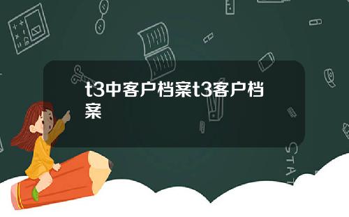 t3中客户档案t3客户档案