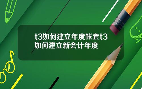 t3如何建立年度帐套t3如何建立新会计年度