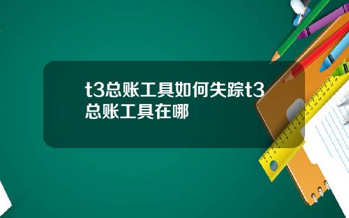 t3总账工具如何失踪t3总账工具在哪