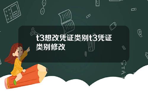 t3想改凭证类别t3凭证类别修改