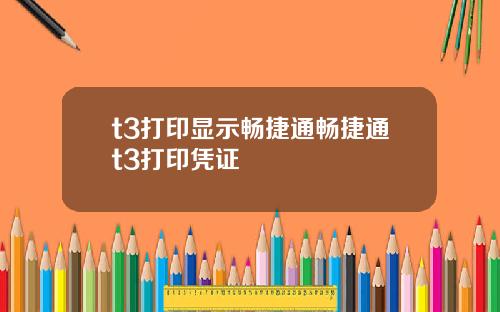 t3打印显示畅捷通畅捷通t3打印凭证