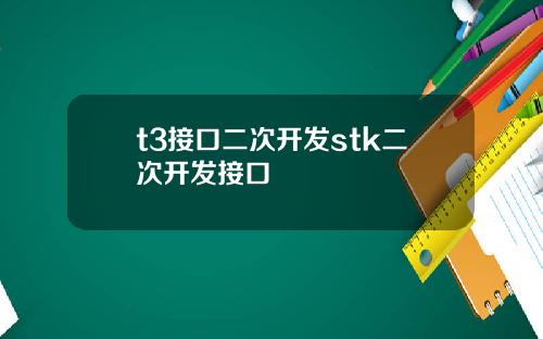 t3接口二次开发stk二次开发接口