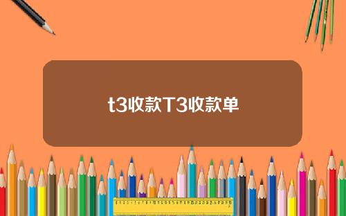 t3收款T3收款单
