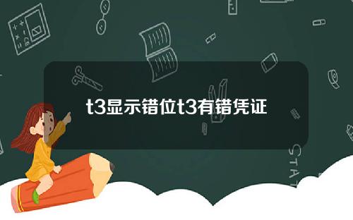 t3显示错位t3有错凭证
