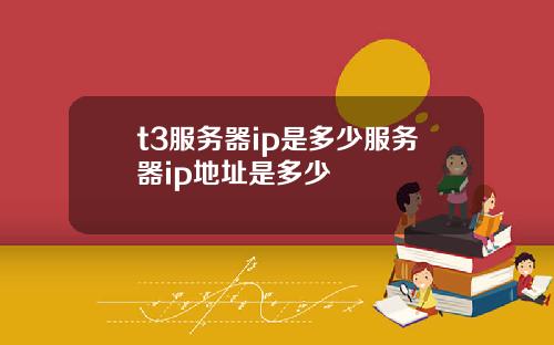 t3服务器ip是多少服务器ip地址是多少
