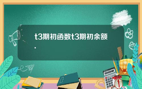 t3期初函数t3期初余额.