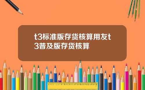 t3标准版存货核算用友t3普及版存货核算