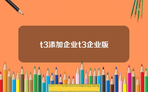 t3添加企业t3企业版