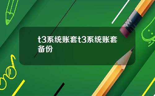t3系统账套t3系统账套备份