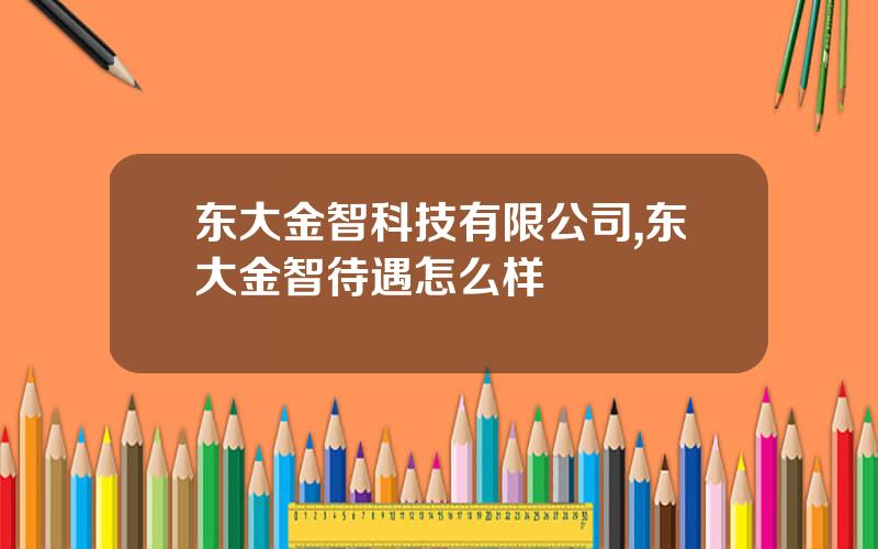 东大金智科技有限公司,东大金智待遇怎么样