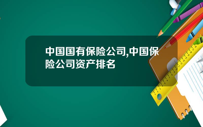 中国国有保险公司,中国保险公司资产排名