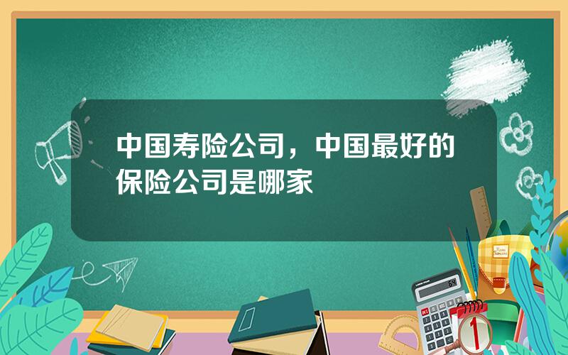 中国寿险公司，中国最好的保险公司是哪家