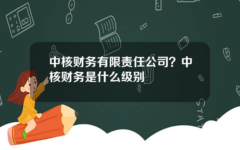 中核财务有限责任公司？中核财务是什么级别