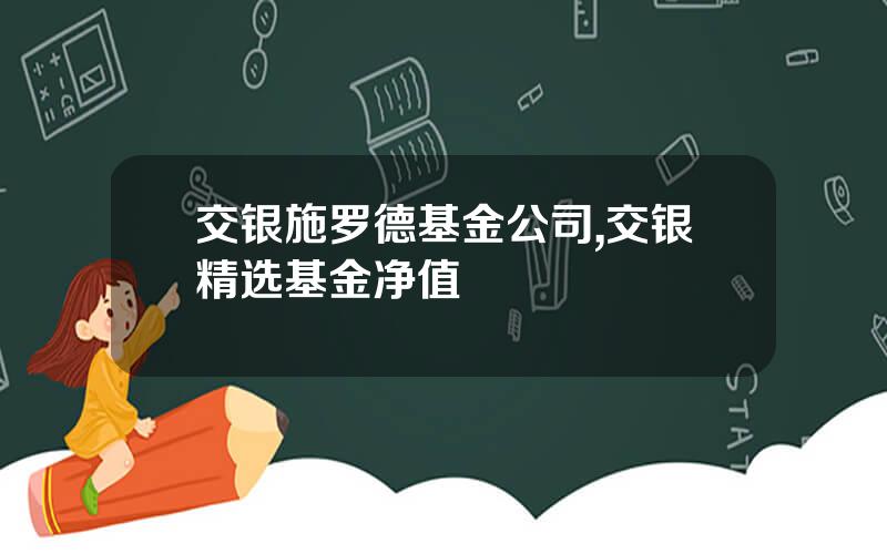 交银施罗德基金公司,交银精选基金净值